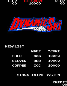 Dynamic Ski Title Screen